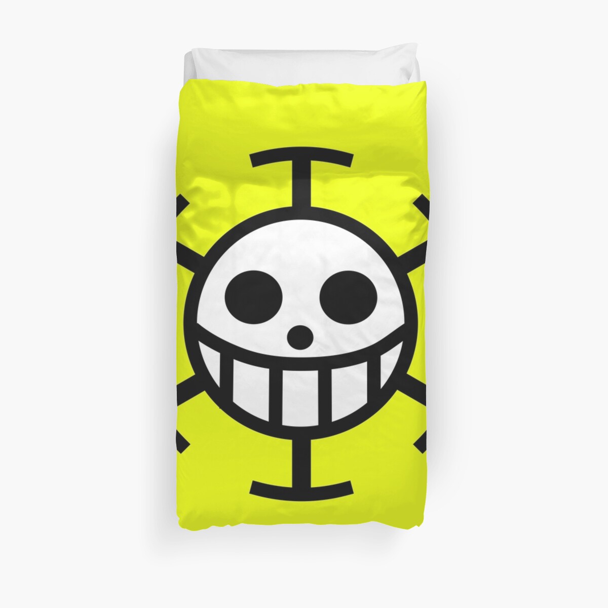 One Piece Trafalgar D Law Heart Pirates Jolly Roger Emblem Flag Duvet Cover By Elkaito Redbubble