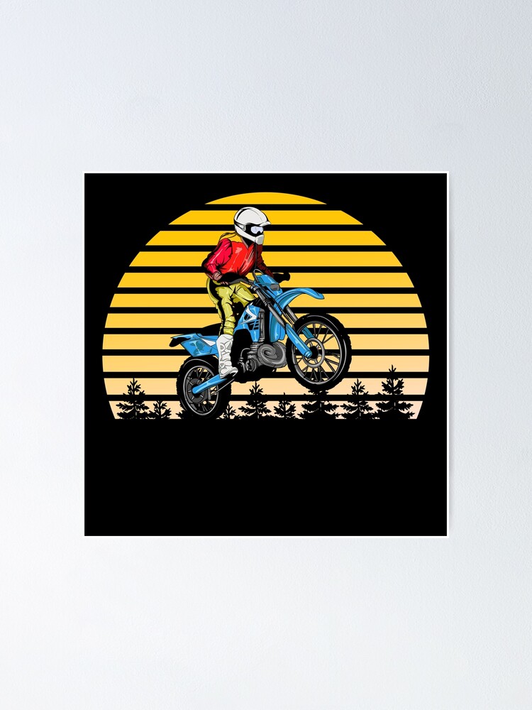 Retro Vintage Motocross T Shirt, Sunset Dirt Bike Motorcycle Retro Vintage Motocross T Shirt, Sunset Dirt Bike Motorcycle