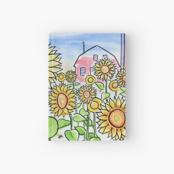 Sunflower Dreams - Field of Summer Sunflowers Hardcover Journal