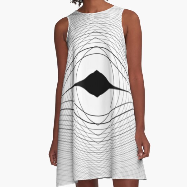 Visual Optical Illusion A-Line Dress