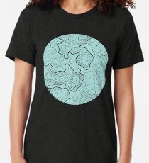 Topographic Map 01 Tri-blend T-Shirt