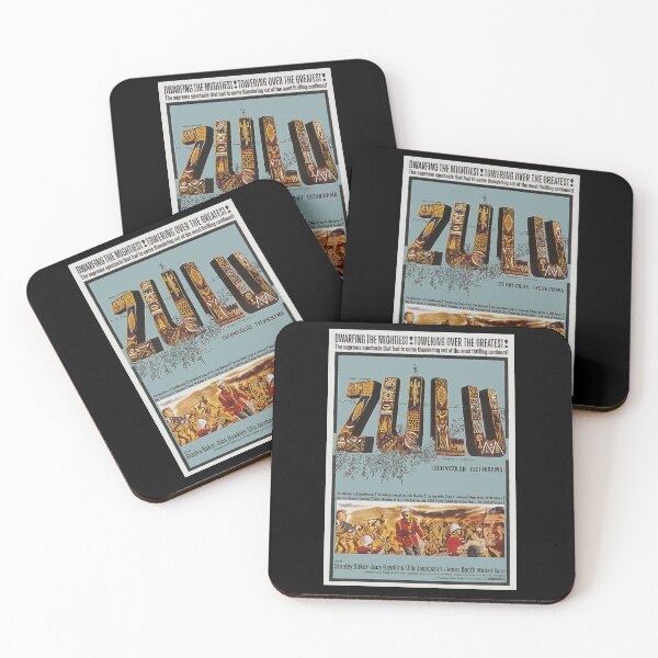 ZULU MOVIE POSTER. Coasters (Set of 4)
