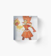 Orange Diamond Acrylic Block