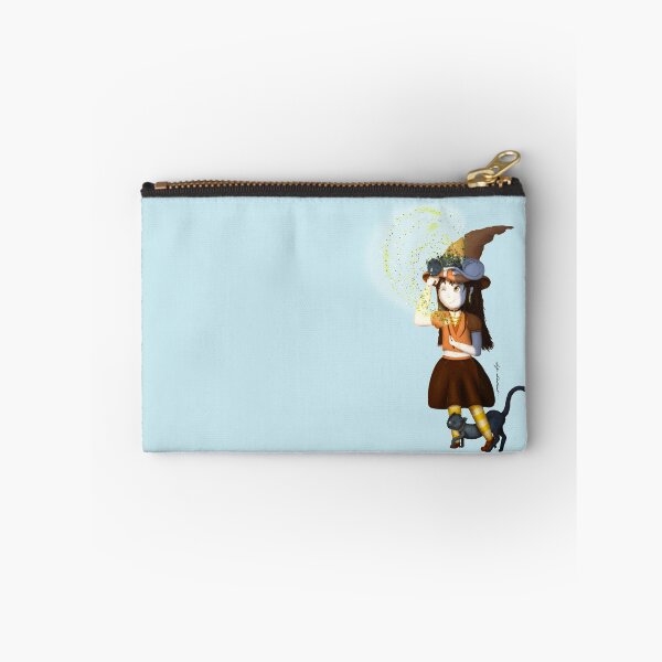 Item preview, little witch doing magic on her cat designed and sold by studioMoSa.