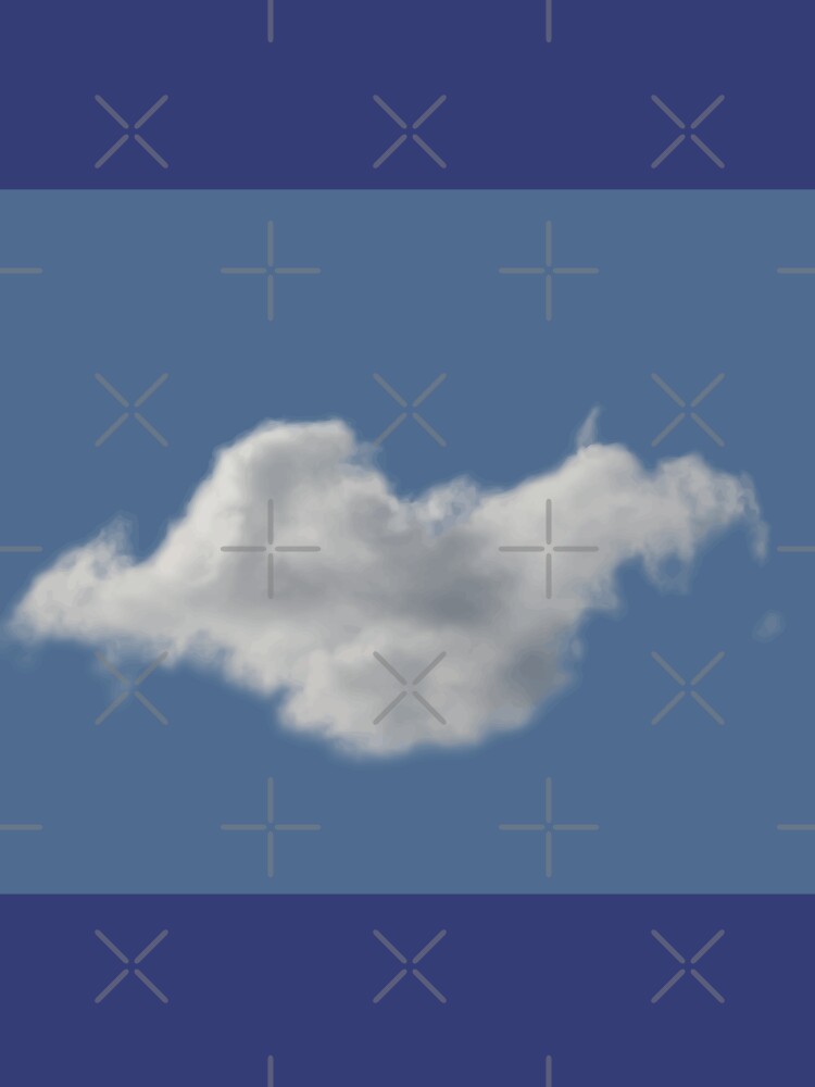 Blue Sky, Single Cloud Pattern by tribbledesign