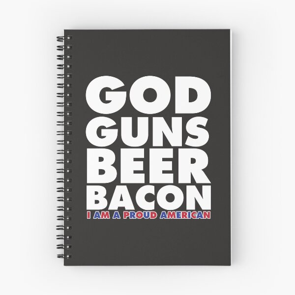Item preview, God Guns Beer Bacon I am a Proud American America T Shirt designed and sold by shoutoutshirtco.