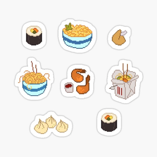 Pixel Junk Food Stickers 4 Sticker
