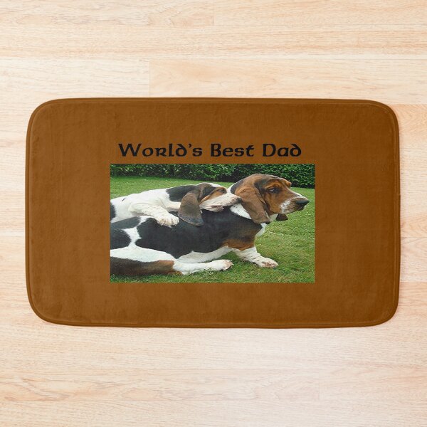 Item preview, Father's Day Basset Hounds World's Best Dad  designed and sold by MurphyMorganGifts.