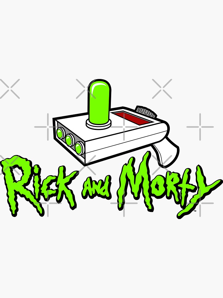 Rick And Morty Portal Gun Logo Sticker By Kgullholmen Redbubble
