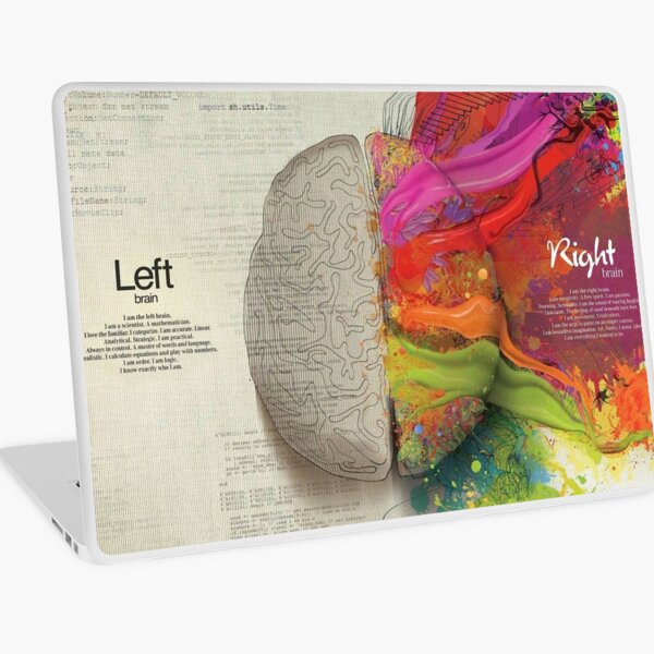 Left Right Brain Laptop Skin