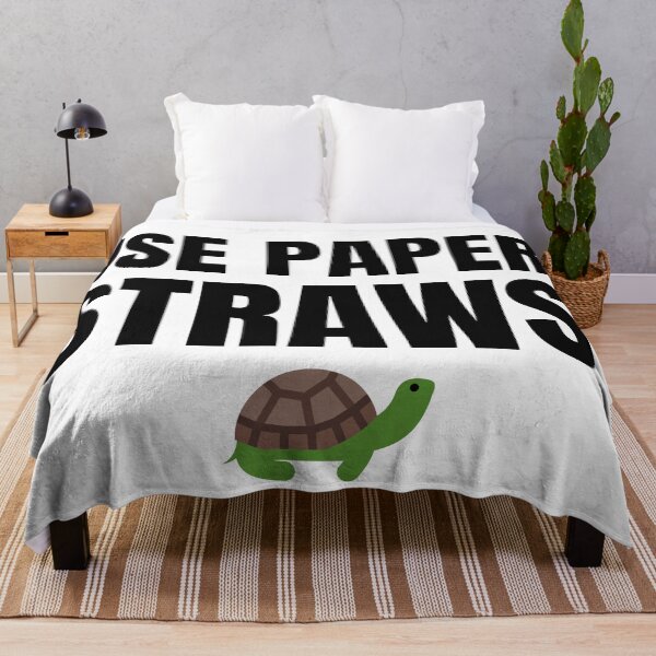 Item preview, USE PAPER STRAWS Environmental slogan designed and sold by m00nlightmel.