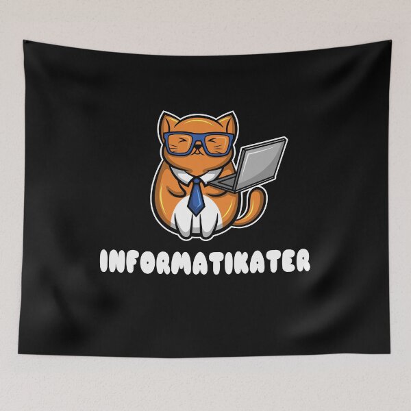 Item preview, Computer science cat nerd cat with computer designed and sold by BiZepsM0.
