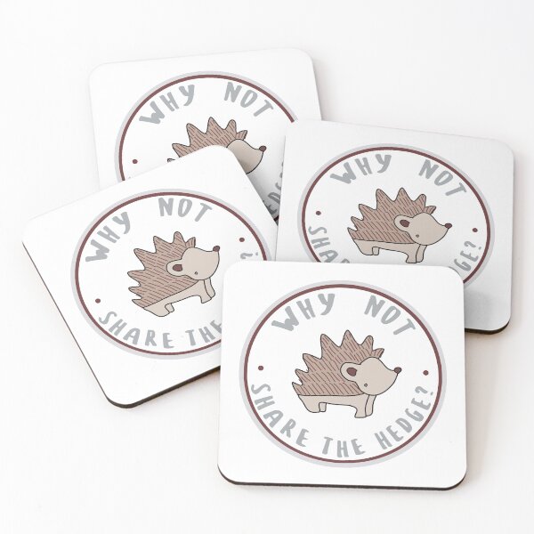 Item preview, Why Not Share The Hedge? - Cute Hedgehog Badge Art designed and sold by critterandposie.