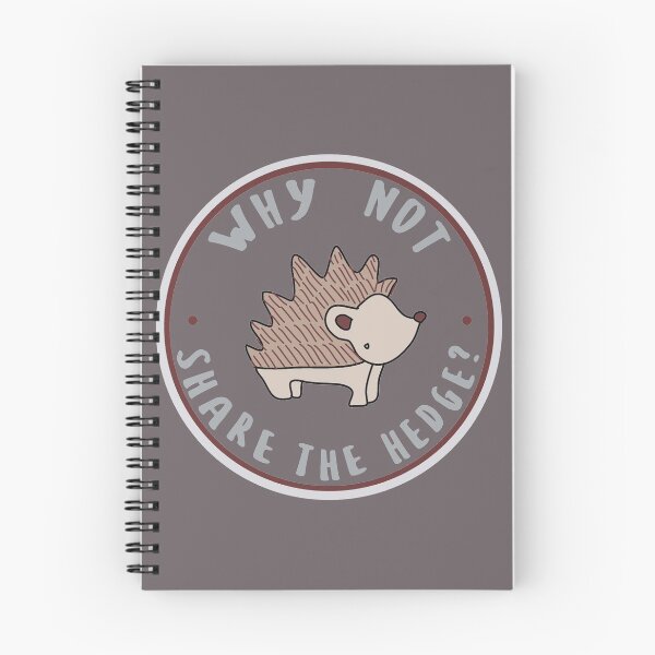 Item preview, Why Not Share The Hedge? - Cute Hedgehog Badge Art designed and sold by critterandposie.