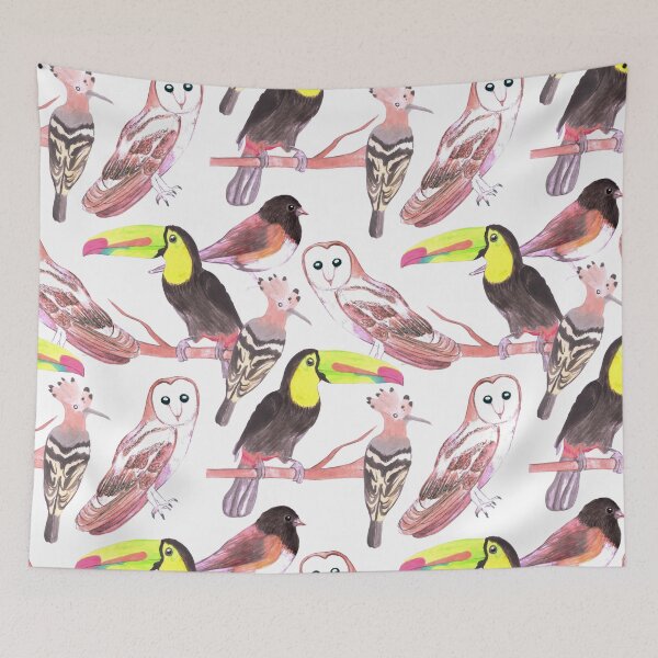 Item preview, Large birds- toucans, juncos, hoopoe and barn owl designed and sold by Shawlin Islam.