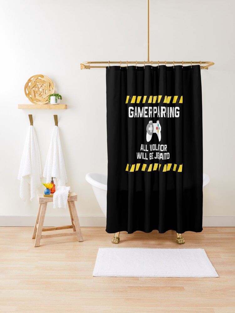 Video Gamer Jebaited Shower Curtain By Triharder12 Redbubble