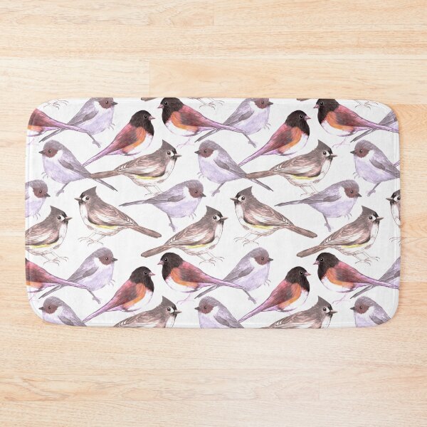 Item preview, Wild titmouses bushtits and juncos in watercolor designed and sold by Shawlin Islam.