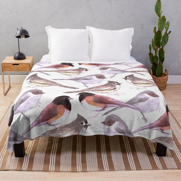 Item preview, Wild titmouses bushtits and juncos in watercolor designed and sold by Shawlin Islam.