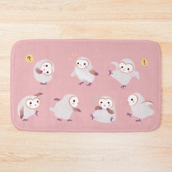 Aperçu de l'œuvre Bébés chouettes effraies - rose créée et vendue par pikaole.