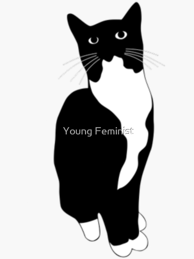 "Tuxedo Cat" Sticker for Sale by carolinewaalsh | Redbubble