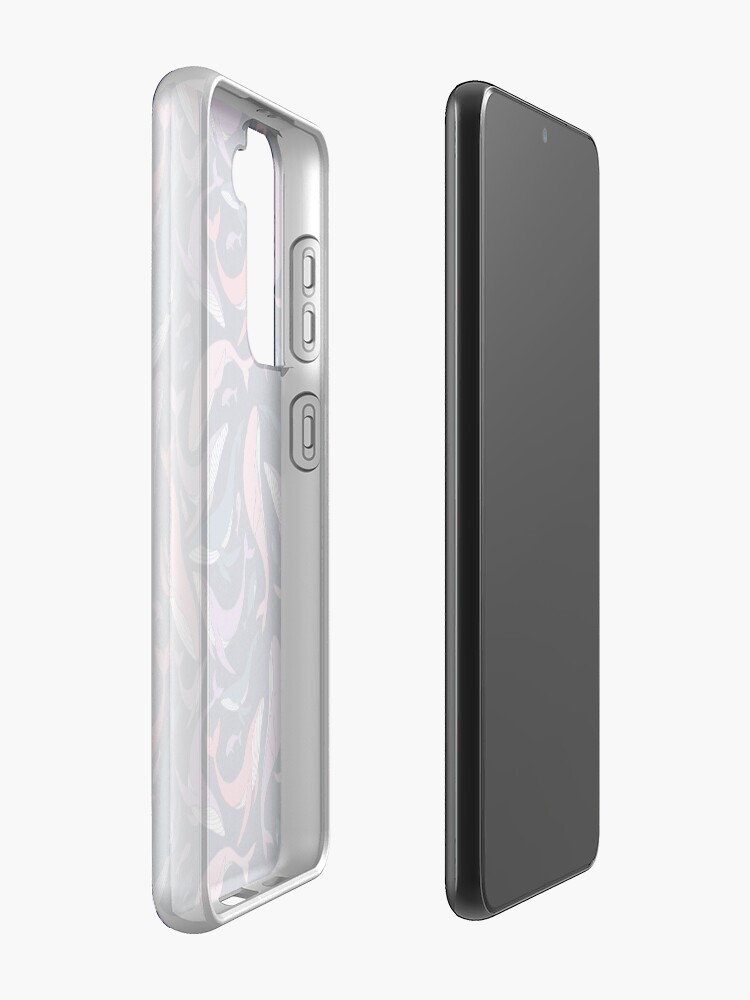 Alternate view of A school of whales - pink and purple Samsung Galaxy Phone Case