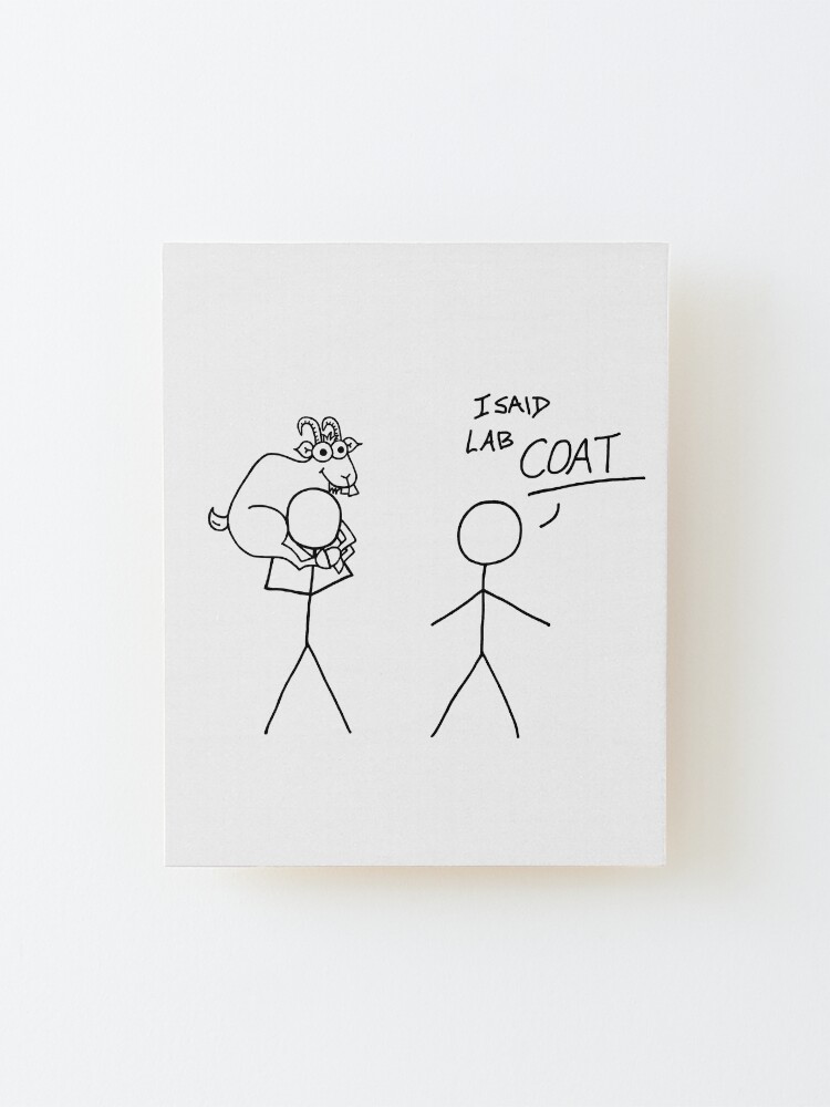 Alternate view of Lab Goat Mounted Print