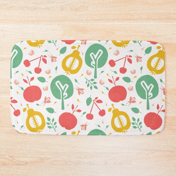 Item preview,  Apple pear tree cherry orchard seamless vector pattern background. designed and sold by Limolida.