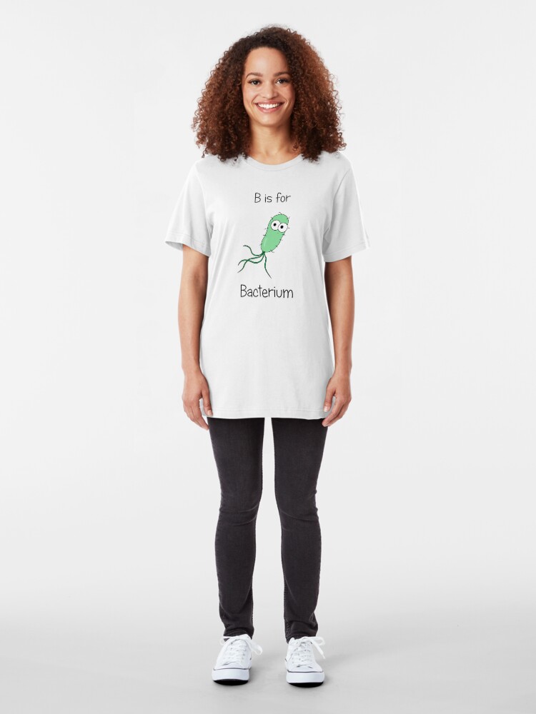 Alternate view of B is for Bacterium Slim Fit T-Shirt