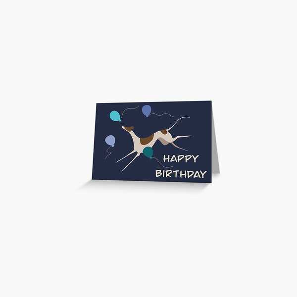 Birthday card greyhound Greeting Card