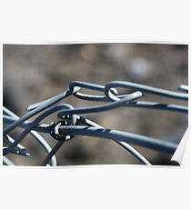 Wire fence Poster