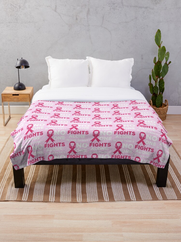 Dear Mom I Know You Didn't Choose To Fight Breast Cancer Blanket