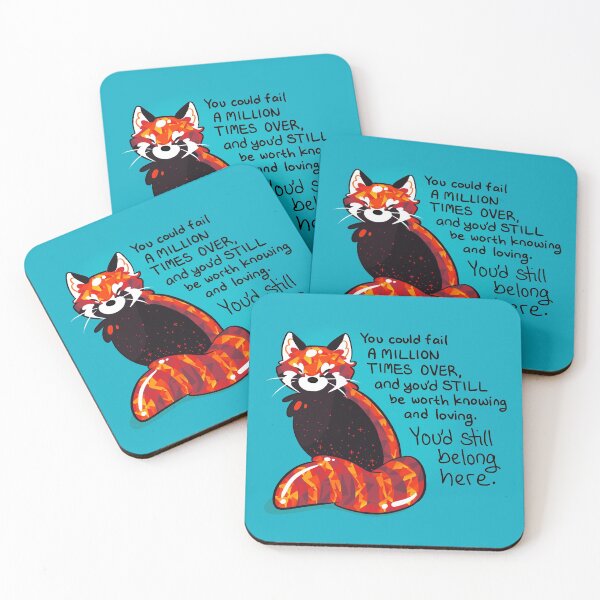 Item preview, "You could fail A MILLION TIMES" Ruby Red Panda designed and sold by thelatestkate.