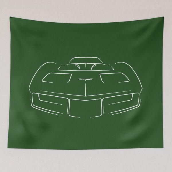 Item preview, 1980 C3 Corvette Stingray - plantilla frontal, blanco designed and sold by mal-photography.