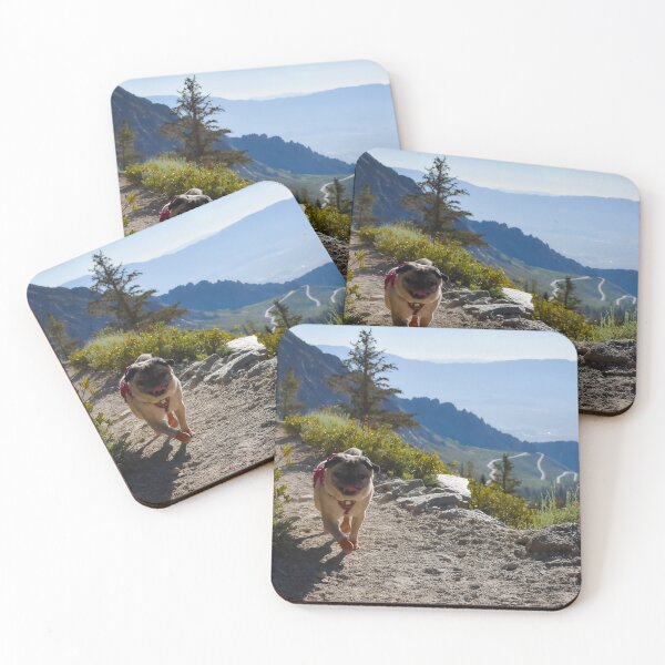 Item preview, Happy Hiking Mountain Pug designed and sold by pugventurephoto.