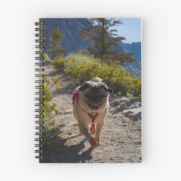 Item preview, Happy Hiking Mountain Pug designed and sold by pugventurephoto.