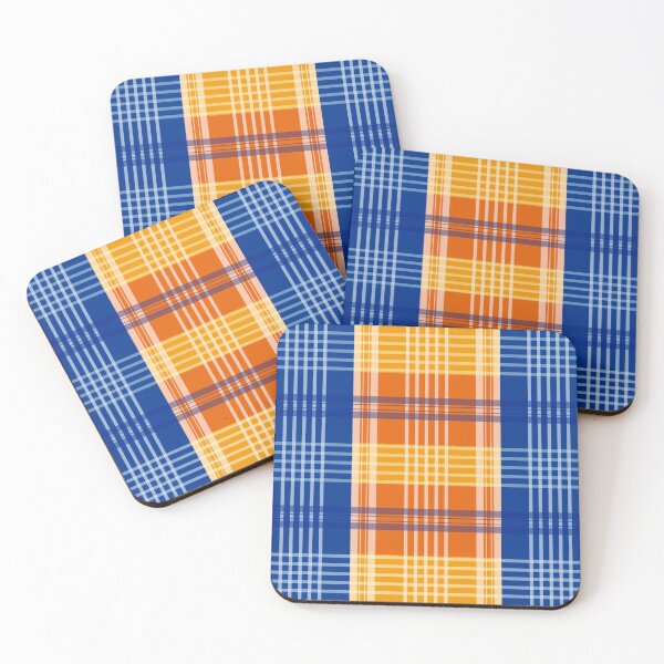 Item preview, Blue and orange tartan mosaic designed and sold by apicon.