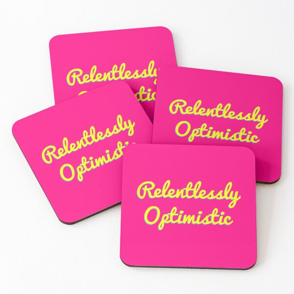 Item preview, Relentlessly Optimistic | Hot Pink, Bold Inspirational Statement designed and sold by 4wordsmovement.