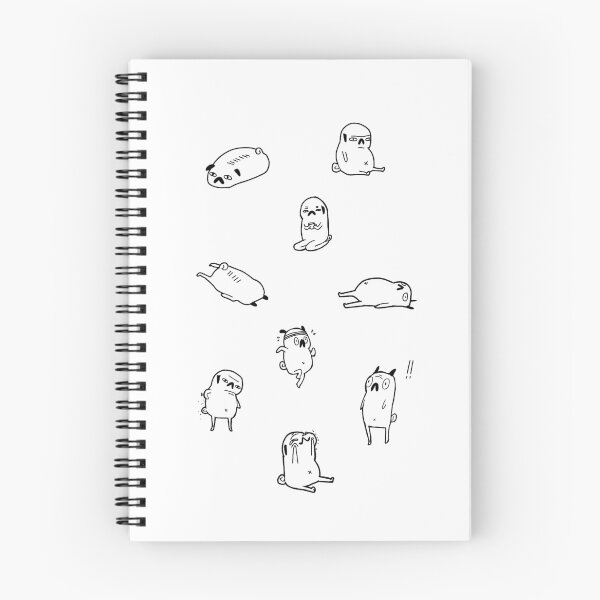 Item preview, Little Pugs Notebook designed and sold by pugopolis.