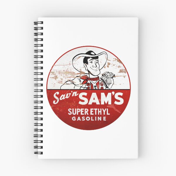 Item preview, Sav'n Sam's Super Ethyl Gasoline distressed vintage sign reproduction designed and sold by htrdesigns.