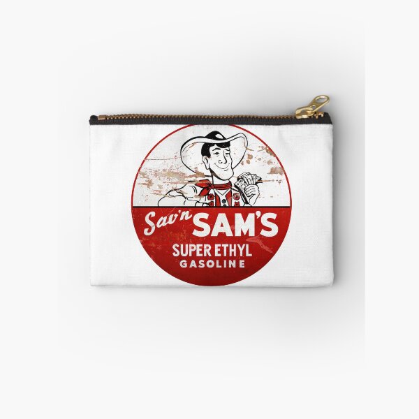 Item preview, Sav'n Sam's Super Ethyl Gasoline distressed vintage sign reproduction designed and sold by htrdesigns.