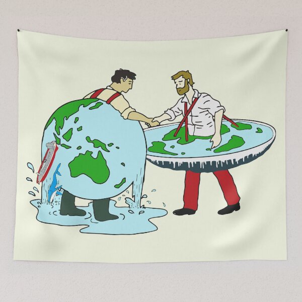 Aperçu de l'œuvre Théorie de la Terre plate et de la Terre-globe créée et vendue par FlatEarthBiz.