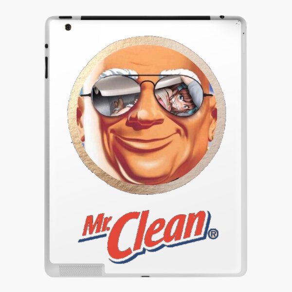 the gay flag burning in the reflection of mr cleans glasses