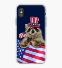 Patriotic Raccoon iPhone Case