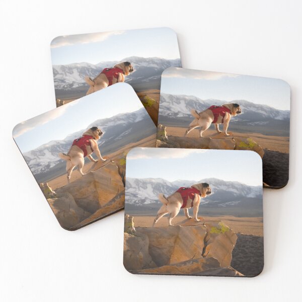 Item preview, Majestic Mountain Pug Plans His Summits designed and sold by pugventurephoto.