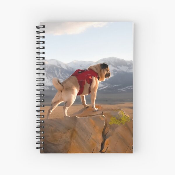 Item preview, Majestic Mountain Pug Plans His Summits designed and sold by pugventurephoto.