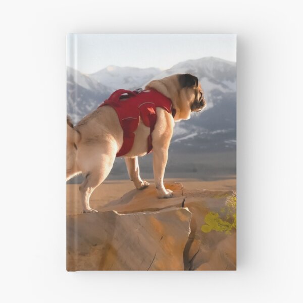 Item preview, Majestic Mountain Pug Plans His Summits designed and sold by pugventurephoto.