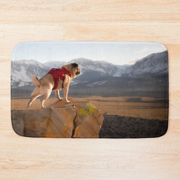 Item preview, Majestic Mountain Pug Plans His Summits designed and sold by pugventurephoto.