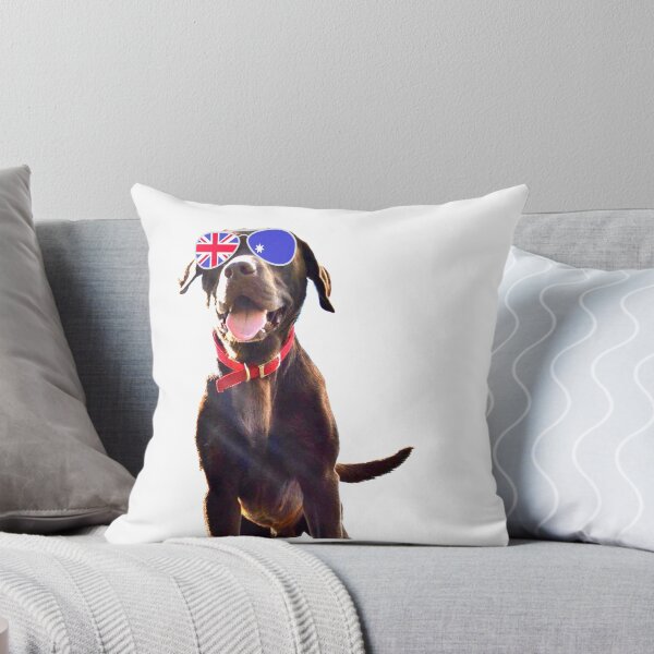 Item preview, Chocolate Labrador Wearing Australian Sunglasses With Tongue Out designed and sold by CoolYule.