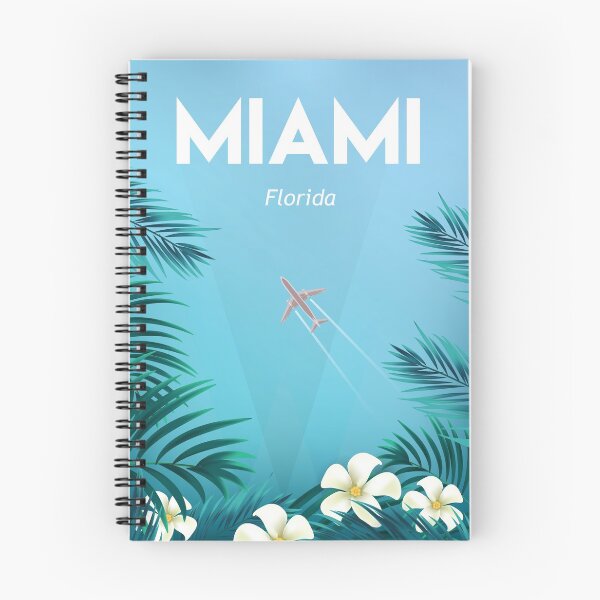 Item preview, Miami travel poster illustration arte de pared designed and sold by Arctic frame studio.