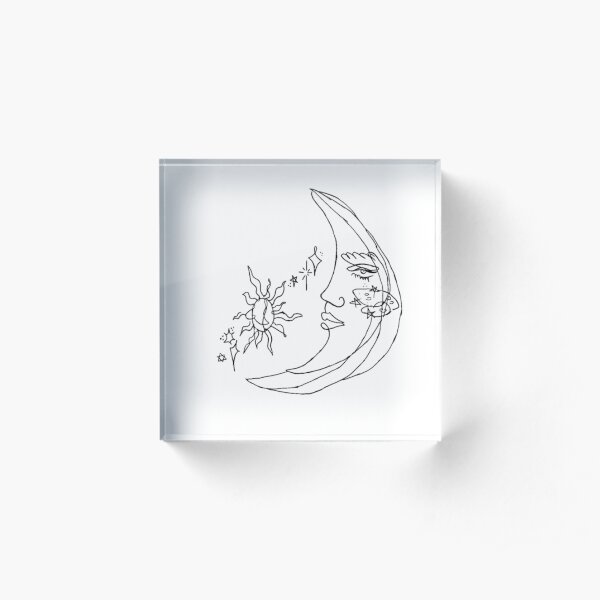 moon tattoo Acrylic Block